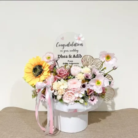 Bloom Box Akrilik Ucapan Wedding Tanjung Pinang